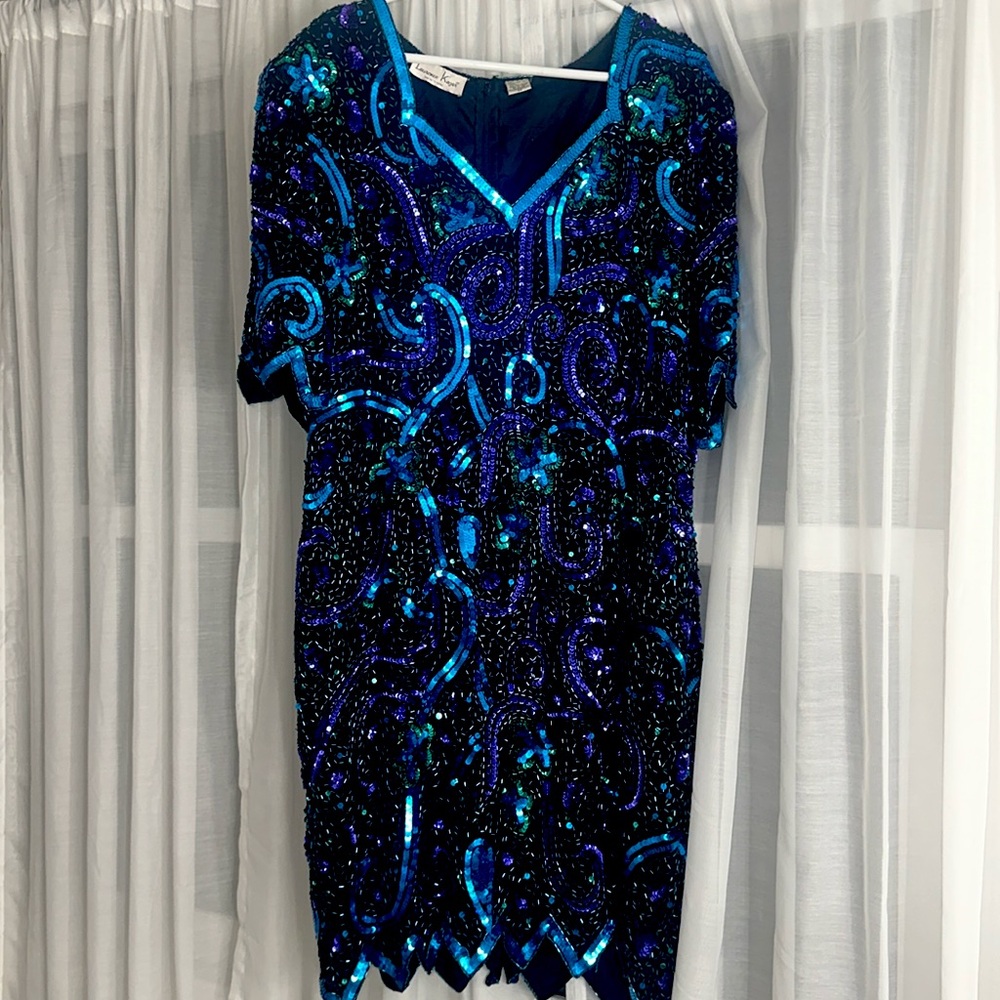Lawrence Kazar Beaded Dress